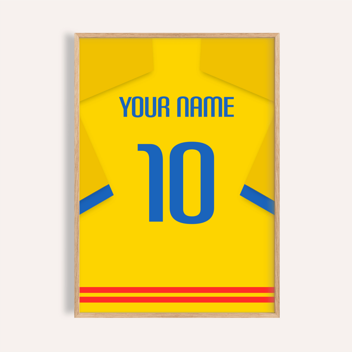 Colombia Football Shirt Poster with custom name and number 10