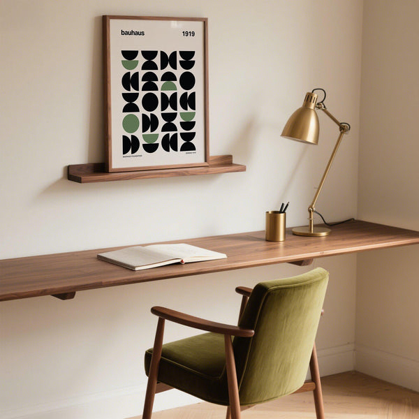 Gallery print showcasing geometric layout based on Bauhaus Foundation.