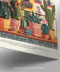 Traditional balcony with plants and pottery in Latin American Wall Art.