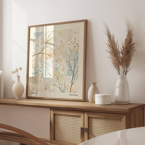 High-quality neutral artwork print with soft-toned branches