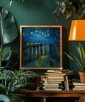 Impasto Wall Art poster with vibrant blue and yellow