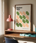 Crisp grid layout used in modern art prints mid century inspired design.