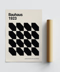 Modernist Bauhaus 1923 poster featured as Corporate Office Artwork.