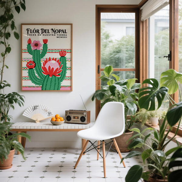 Heritage-inspired Mexican Folk Art Print for cultural wall décor.