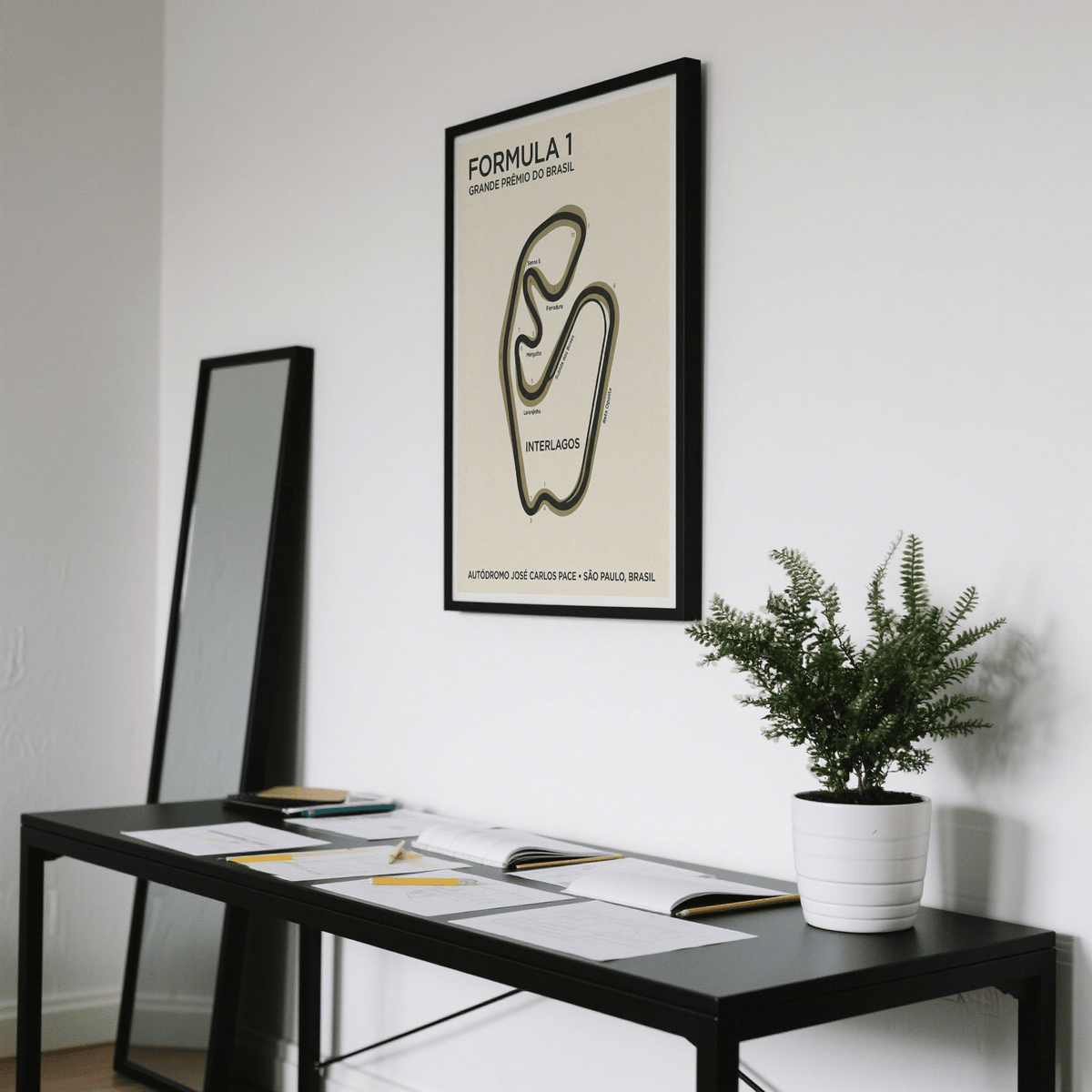 Presented as a motorsport track map poster with event text at top and location text at bottom