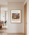 Typography detail on Grand Canyon Art Print featuring GRAND CANYON and coordinates