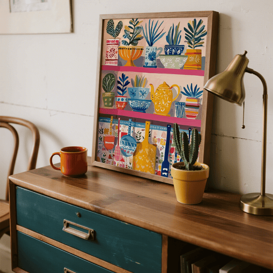 Stampa da cucina boho
