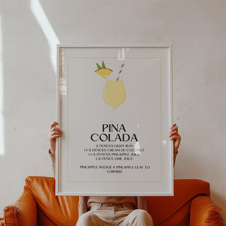 Wall pictures for kitchens showing tropical drink in soft yellow tones
