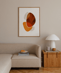 Modern abstract wall art print featuring stacked organic forms