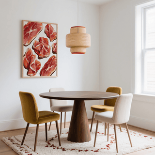 Red and white Parma Ham Poster print for food lovers' kitchen