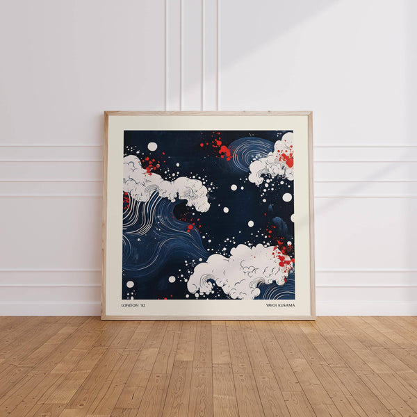 Ocean-inspired Japanese art with stylized detail and movement