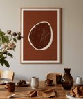Simple geometric wall art print showing hand-drawn circle texture