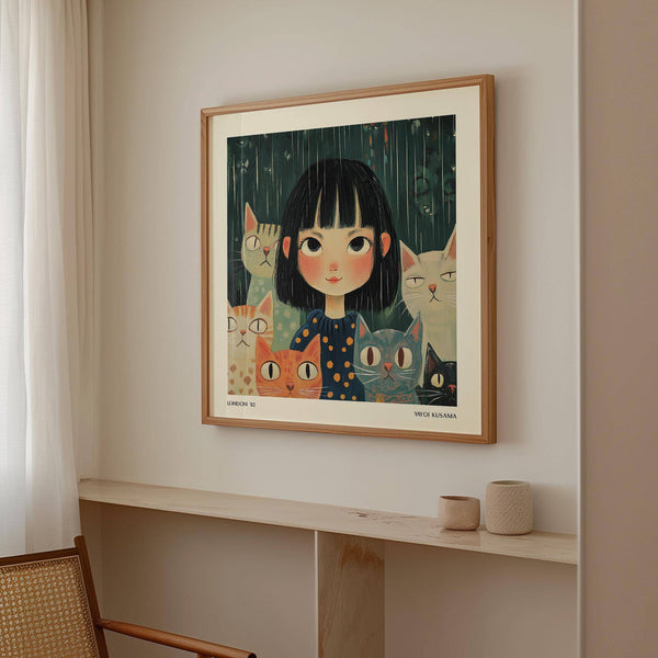 Japandi-inspired Japanese paintings with soft tones and simple lines