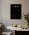 Black and White Modern Calendar Print for hallway art