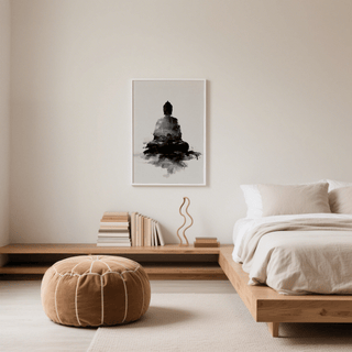 Contemporary Spiritual Poster, Black, entryway wall decor
