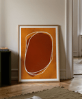 Gallery wall layout featuring Abstract Earth Tone Wall Art alongside neutral decor