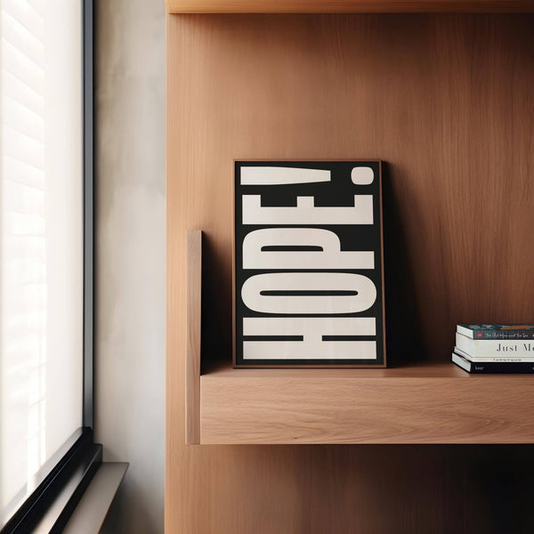 Monochrome inspirational artwork for bedroom wall