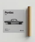 Pontiac Gto Art Print with vintage design for hallway display