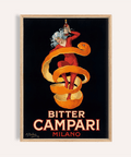 Vintage Campari Print with Orange and Red for home bar wall art