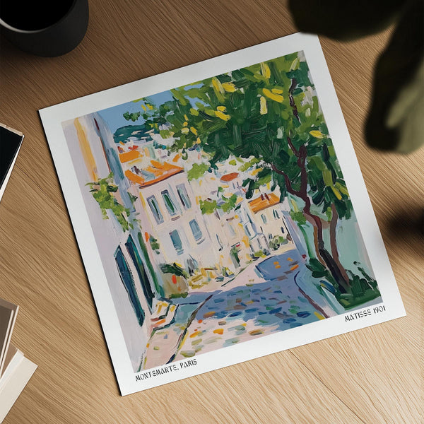 French Artwork Prints with expressive textures and sunlit architecture.