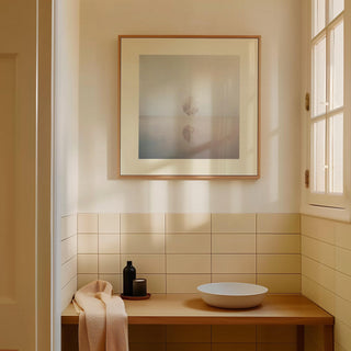 Abstract illusion poster creating a sense of stillness and tranquility