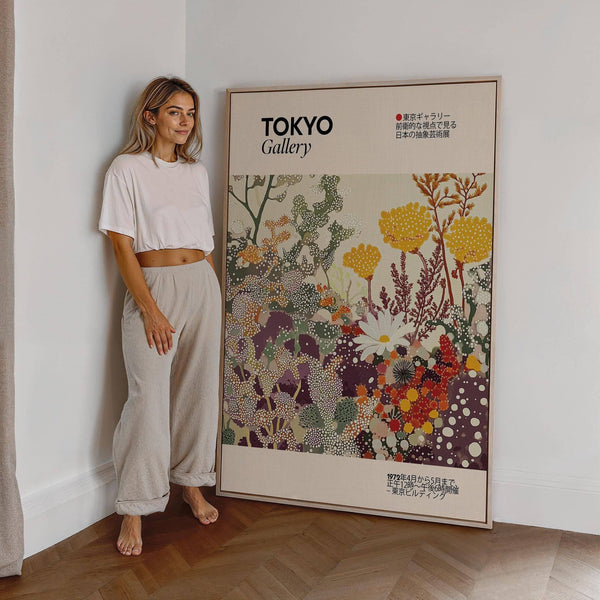 Large vintage floral print for statement wall decor