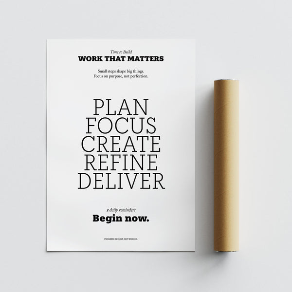 Stylish motivate quote poster ideal for goal-setters and entrepreneurs.