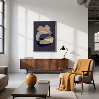 abstract art shapes with Gray tones for elegant entryway wall art