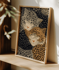 Leopard Print Wall Art in Orange and Gray, best for entryway wall art