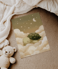 Cute Turtle Wall Art for kids space in beige and white