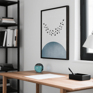 Minimal Wall Decor wall art print with birds for modern living rooms