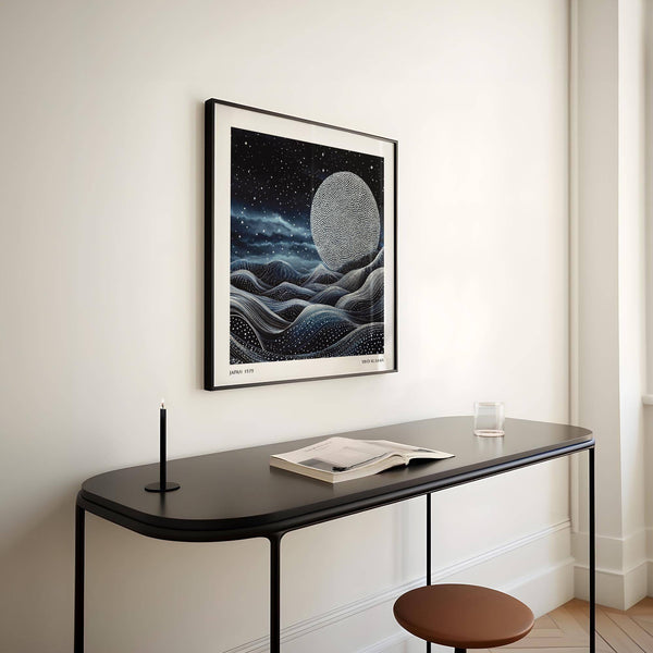 Celestial themed unique wall art for bedroom printed on matte paper