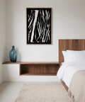art black white abstract wall art in black and white for a stylish bedroom
