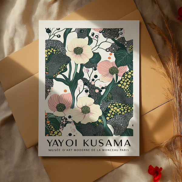 Stylized green pink wall art for modern botanical-inspired spaces