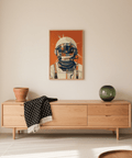 Stylish Astronaut Poster for orange and blue themed gaming room