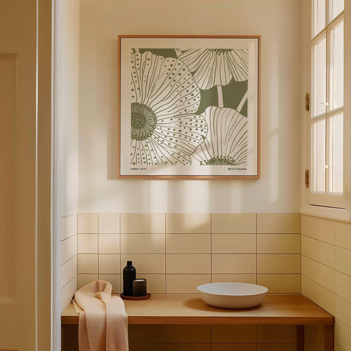 Soothing sage green abstract wall art perfect for tranquil spaces