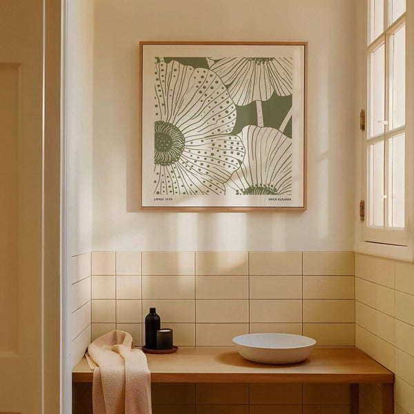 Soothing sage green abstract wall art perfect for tranquil spaces