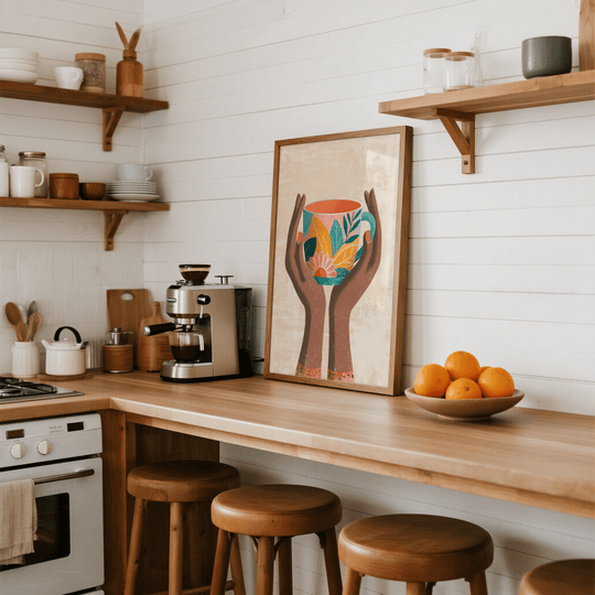 Wanddeko mit Tasse