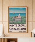 San Sebastian Art Print coastal motif complementing Japanese volcano graphic