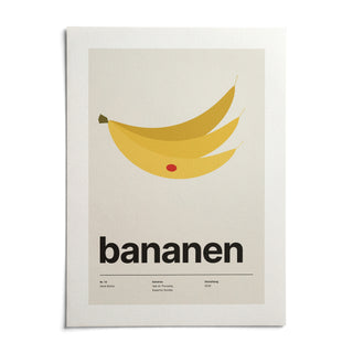 Bananas Wall Art, shown as an unframed paper print on a plain white background