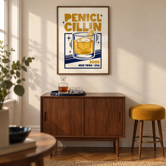 Póster de bebida de penicilina