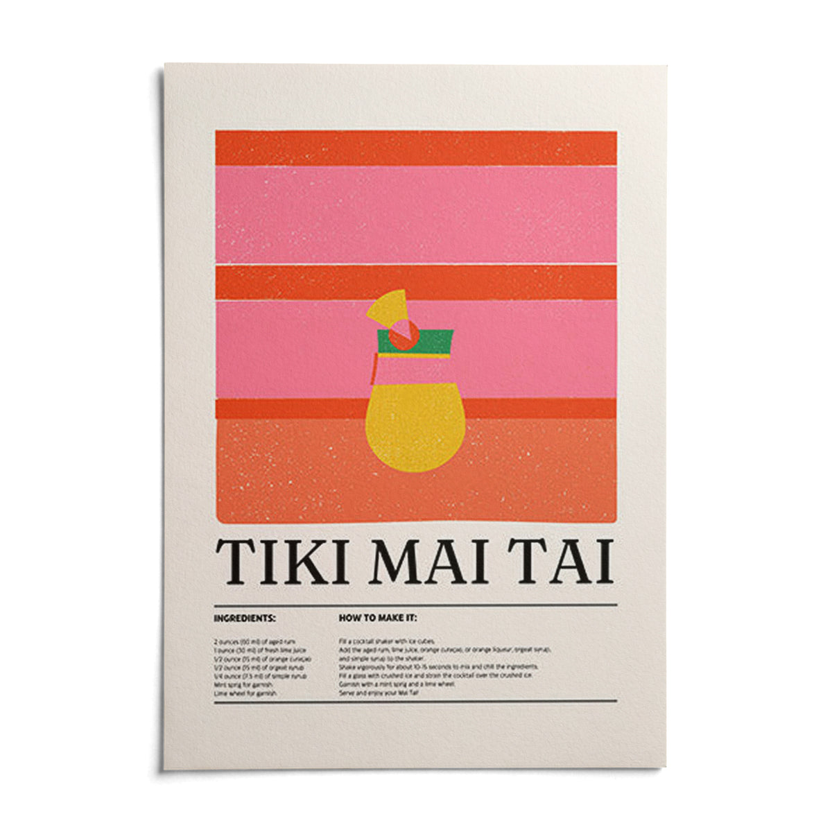 Bar Wall Art, shown as an unframed paper print on a plain white background