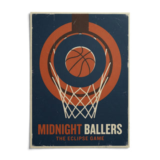 Basketball Game Wall Art, shown as an unframed paper print on a plain white background
