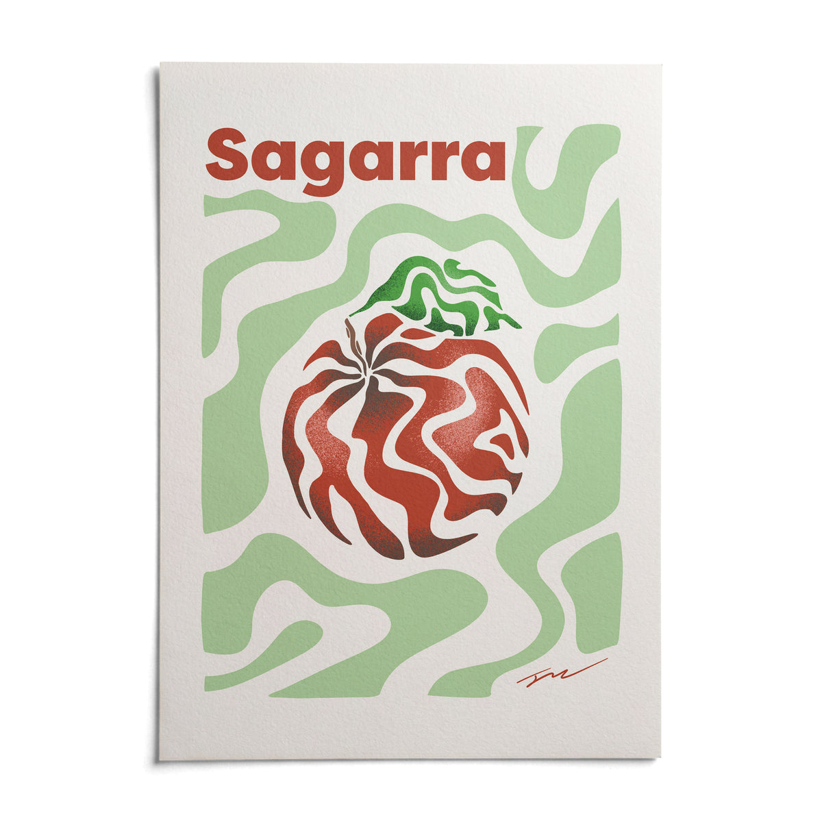 Basque Apple Print, shown as an unframed paper print on a plain white background
