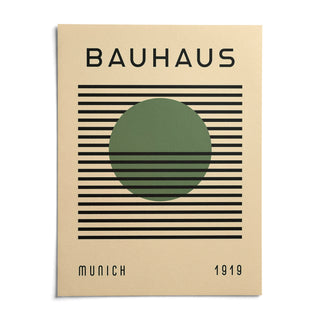 Bauhaus Art Poster, shown as an unframed paper print on a plain white background
