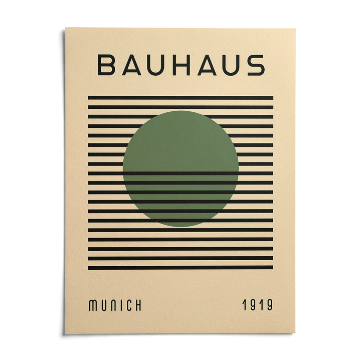 Bauhaus Art Poster, shown as an unframed paper print on a plain white background