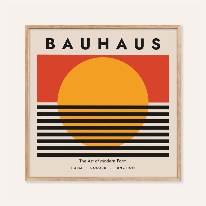 Bauhaus Artworks: Timeless Contrast framed print on a warm off-white wall