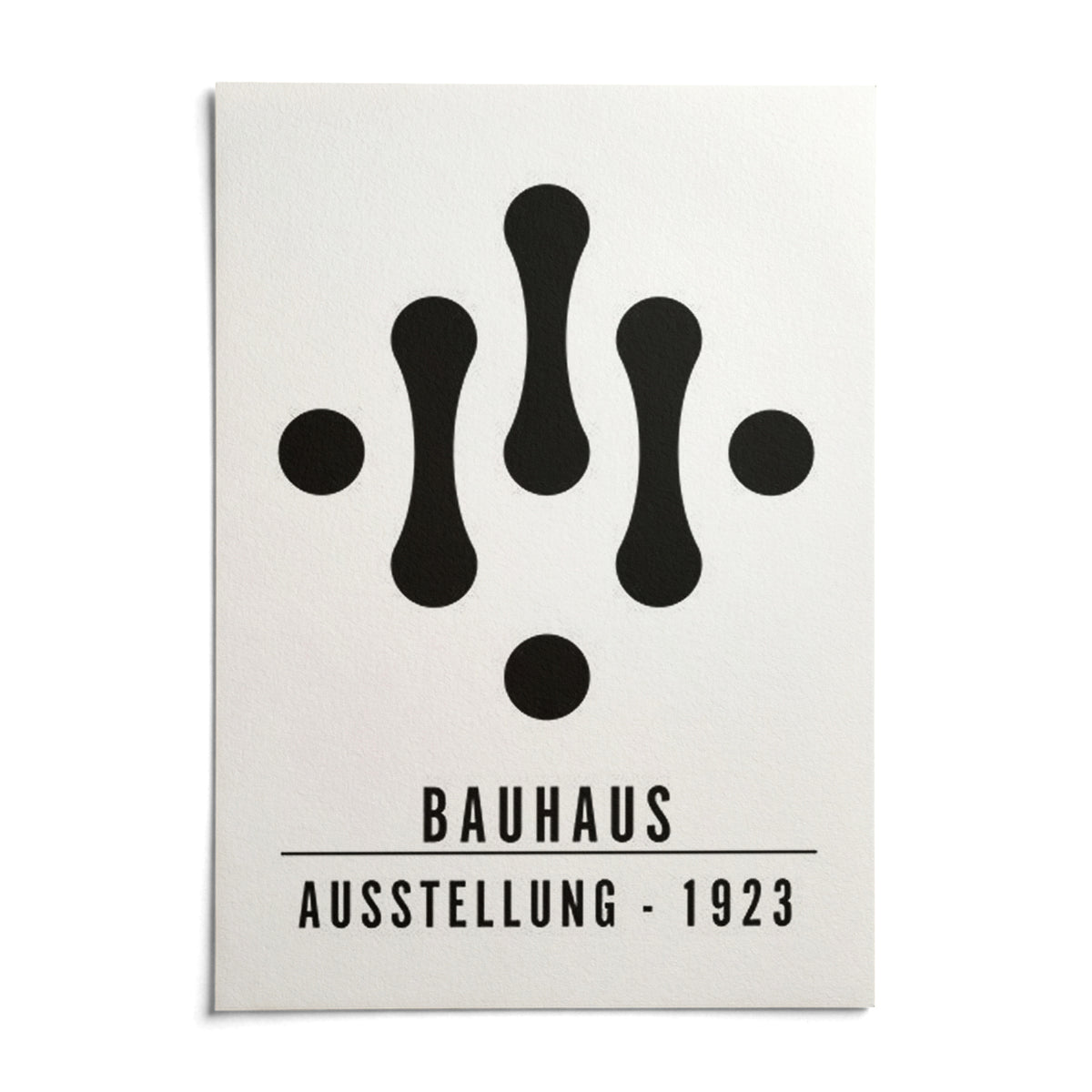 Bauhaus Art Black and White, shown as an unframed paper print on a plain white background