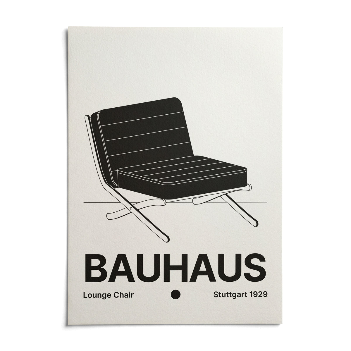Bauhaus Chair Poster, shown as an unframed paper print on a plain white background