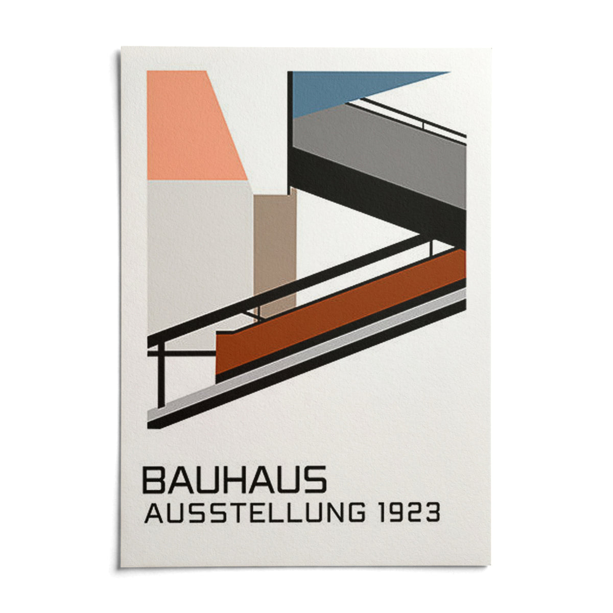 Bauhaus Exhibition Poster 1923, shown as an unframed paper print on a plain white background